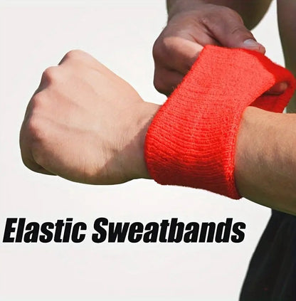 Wristband Set | Sweatband | Sweatbands | Wrist | Sports Bands | 2 Pieces | 8 x 8 CM | Red - Image 3