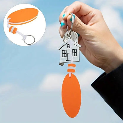 Floating Keychain | EVA Foam | For Large Keyring | Foam | Bumper | Key Float | Oval | Orange - Image 5