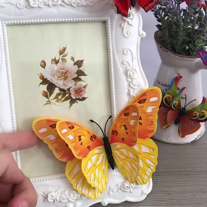 Set of 12 3D Butterfly Wall Decoration | Wall Butterflies | Nursery Decoration | Foldable Wall Stickers | Butterfly Wall Stickers | Black - Image 2