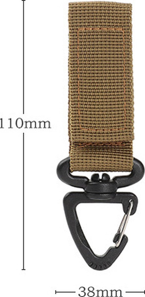 Bottle Hanger | Swivel Buckle | Nylon Outdoor Buckle | Camping Accessory | Carabiner Keychain | Green - Image 5