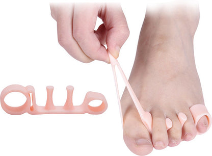 Toe Corrector for 5 Toes | Toe Separator | Hallux Valgus | Toe Straightening | Silicone Gel Toe Separator | White | 1 Pair - Image 2