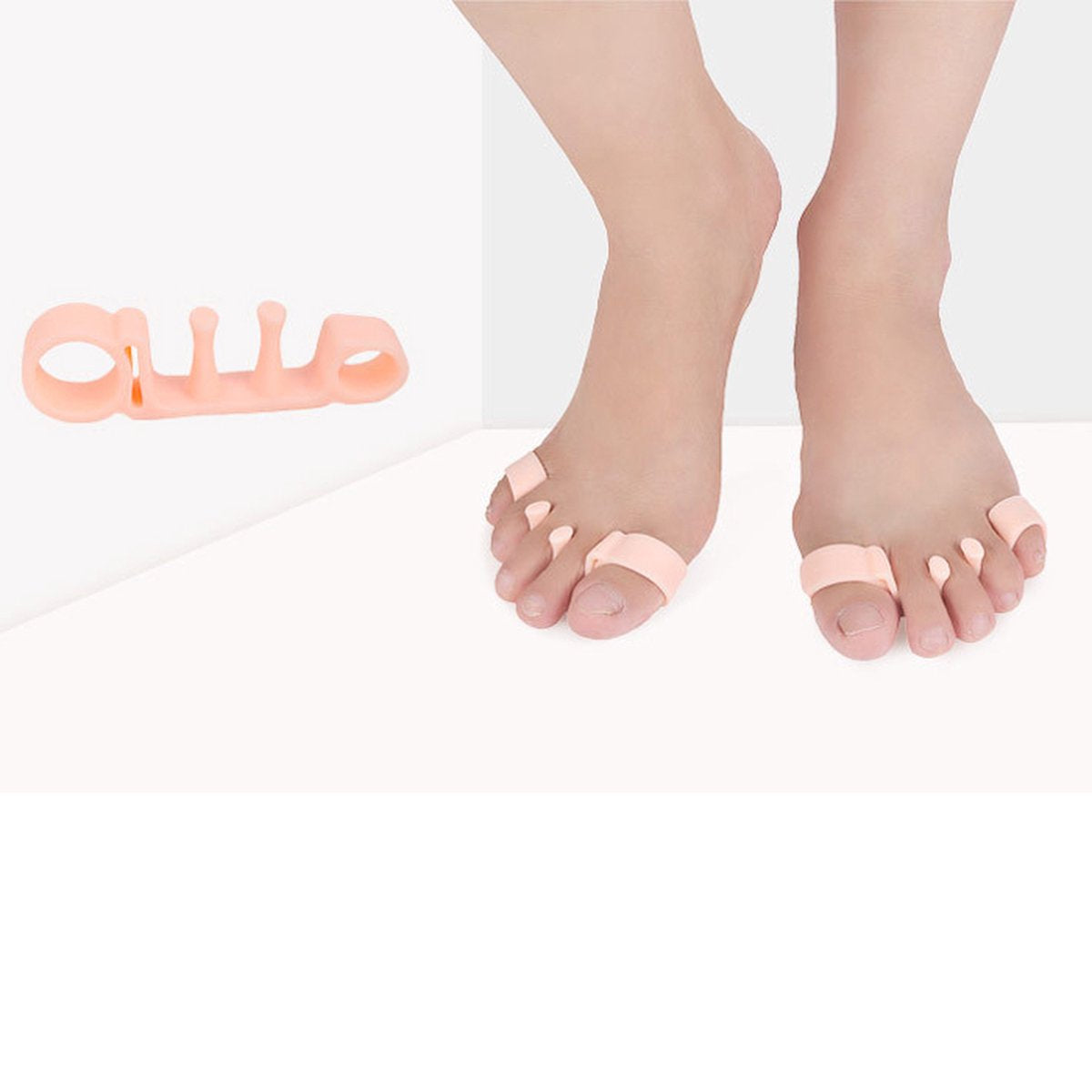 Toe Corrector for 5 Toes | Toe Separator | Hallux Valgus | Toe Straightening | Silicone Gel Toe Separator | White | 1 Pair - Image 5