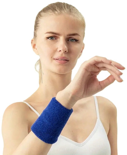 Wristband | Sweatband | Sweatbands | Wrist | Sports band | 1 piece | Blue - Image 3