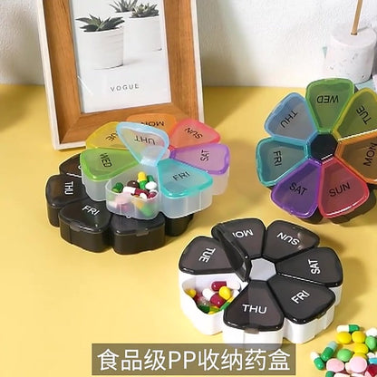 Medicine box | Pill box | Pill case | Medicine box | Pill Box | With Push Button | 7 days | 2 Daily portions - Image 2