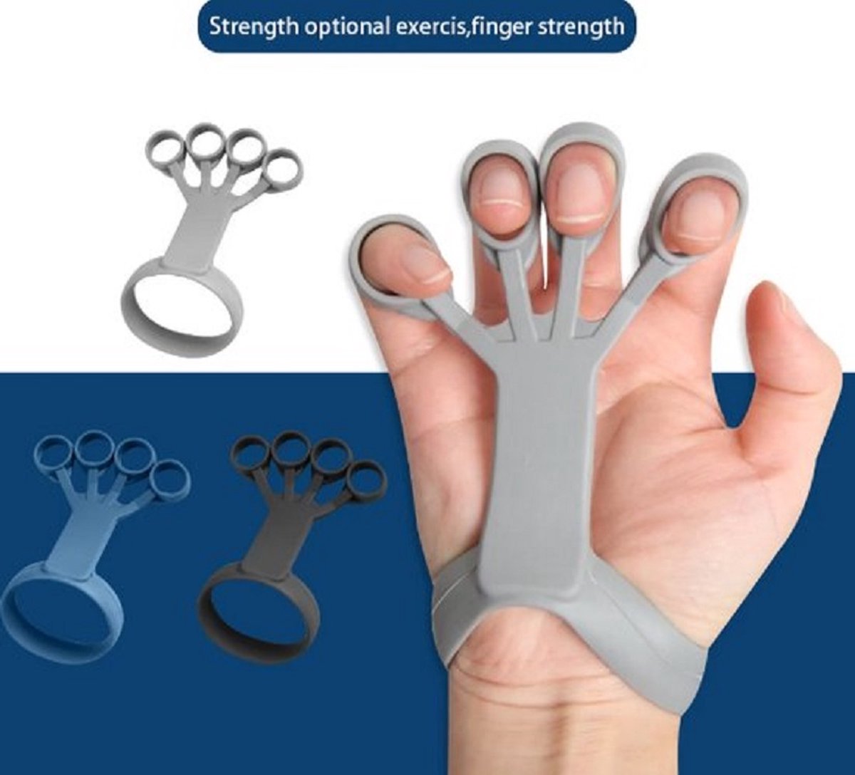 Finger Trainer | Finger Resistance Band | Finger Stretcher | Hand Trainer | Finger Gripper | Grip Trainer | 4 KG | Blue - Image 3