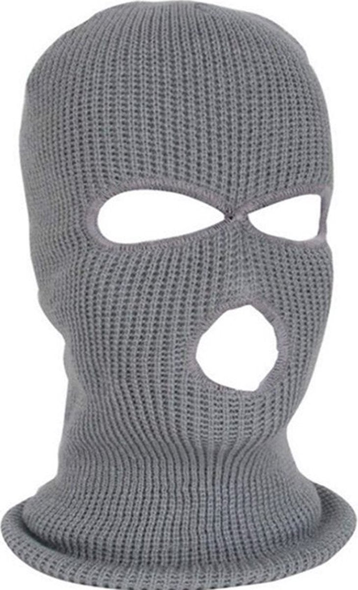 2x Facemask I Sports hat I Three-hole hat I Ski hat I Bivouac I Balaclava I One Size I Gray - Image 3