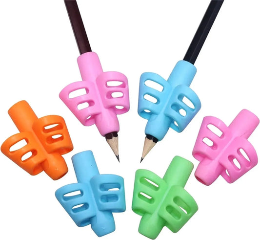 Pencil Grips | Finger Grip Writing Aids for Children & the Elderly | Pencil Holder | Pen Holder | Writing Aids | 1 Piece | Green - Image 2
