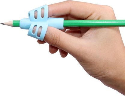 Pencil Grips | Finger Grip Writing Aids for Children & the Elderly | Pencil Holder | Pen Holder | Writing Aids | 1 Piece | Green - Image 3