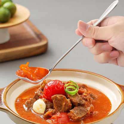 2-piece gravy spoon, small spoon with spout, 18/10 stainless steel, sauce ladle for scooping gravy and sauces, 7.87 inches - Image 4