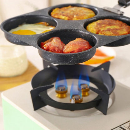 Non-stick egg pans - Cast iron egg frying pan - Breakfast burger egg pancake maker - for fried eggs, pancakes - Suitable for gas stoves and induction cooktops - Image 4