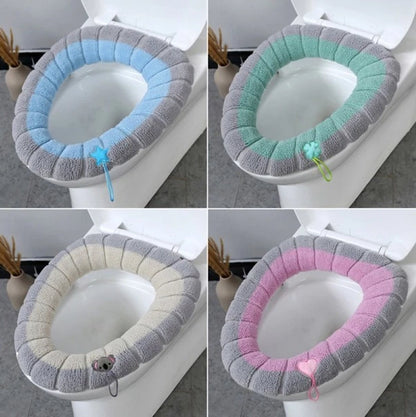 Toilet seat cushion 4-pack – Warm stretch, universal, washable - Image 4