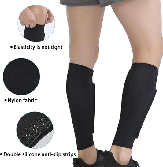 Shin guards-football shin guards - Honeycomb compression sock type football shin guards - Suitable for boys, teenagers and adults - Football defender shin guards - Excellent shock absorption - Lightweight and comfortable-S - Image 2