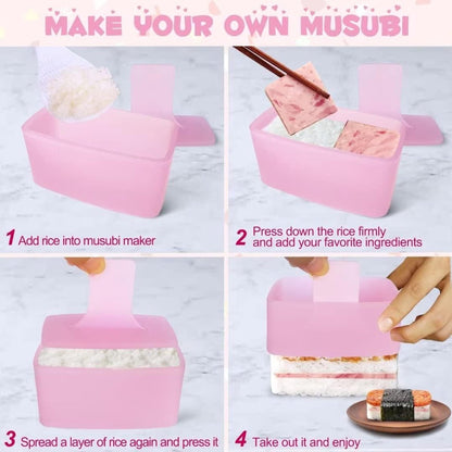 Onigiri mold - 3-pack Musubi press maker Triangular rice ball mold maker - Kids' lunch Bento and DIY at home - Image 3