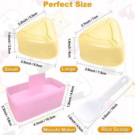 Onigiri mold - 3-pack Musubi press maker Triangular rice ball mold maker - Kids' lunch Bento and DIY at home - Image 4