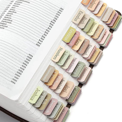 Bible Index Tab Set (5 pieces, 75 stickers) - Removable and replaceable laminated tabs for easy navigation - Decorative Bible accessories for women and men - Christian gifts - Image 3