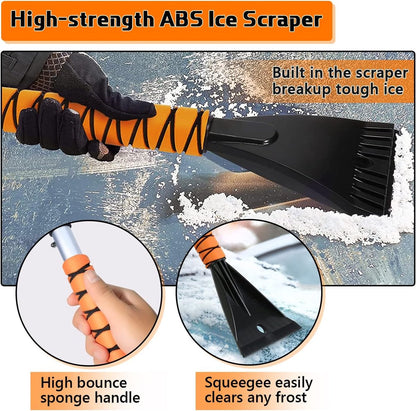 2-in-1 detachable snow brush and ice scraper - 27" ergonomic foam handle for effortless cleaning - Universal for cars and trucks - Image 4