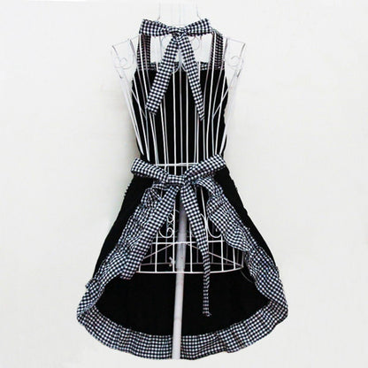 Kitchen Apron - Catering Apron - Pottery Apron - BBQ Apron - Painting Apron - Carpenter's Apron - flirty vintage aprons for womanly girls with pockets as a Mother's Day gift (black) - Image 2