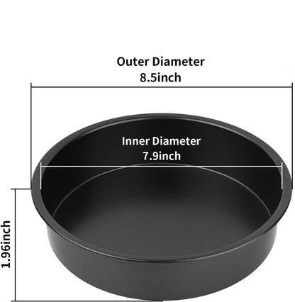 Set of 1 20 cm round baking pan - non-stick carbon steel baking pans with 50 baking paper, dishwasher safe, durable for layer cakes, birthday and Christmas pastries - Image 2