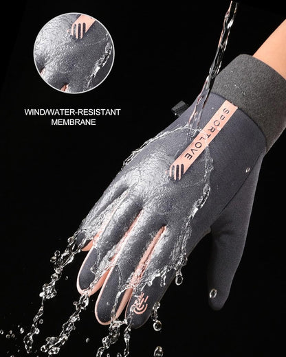 Warm winter gloves - Touchscreen operation - Warm fleece lining, Windproof - Suitable for cycling and driving, Non-slip black - Image 4