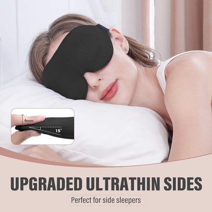 Sleep mask for side sleepers - sleep eye mask - fully light-blocking 3D sleep mask, soft breathable eye mask for women and men, relaxing blindfold for the night without pressure - Image 5