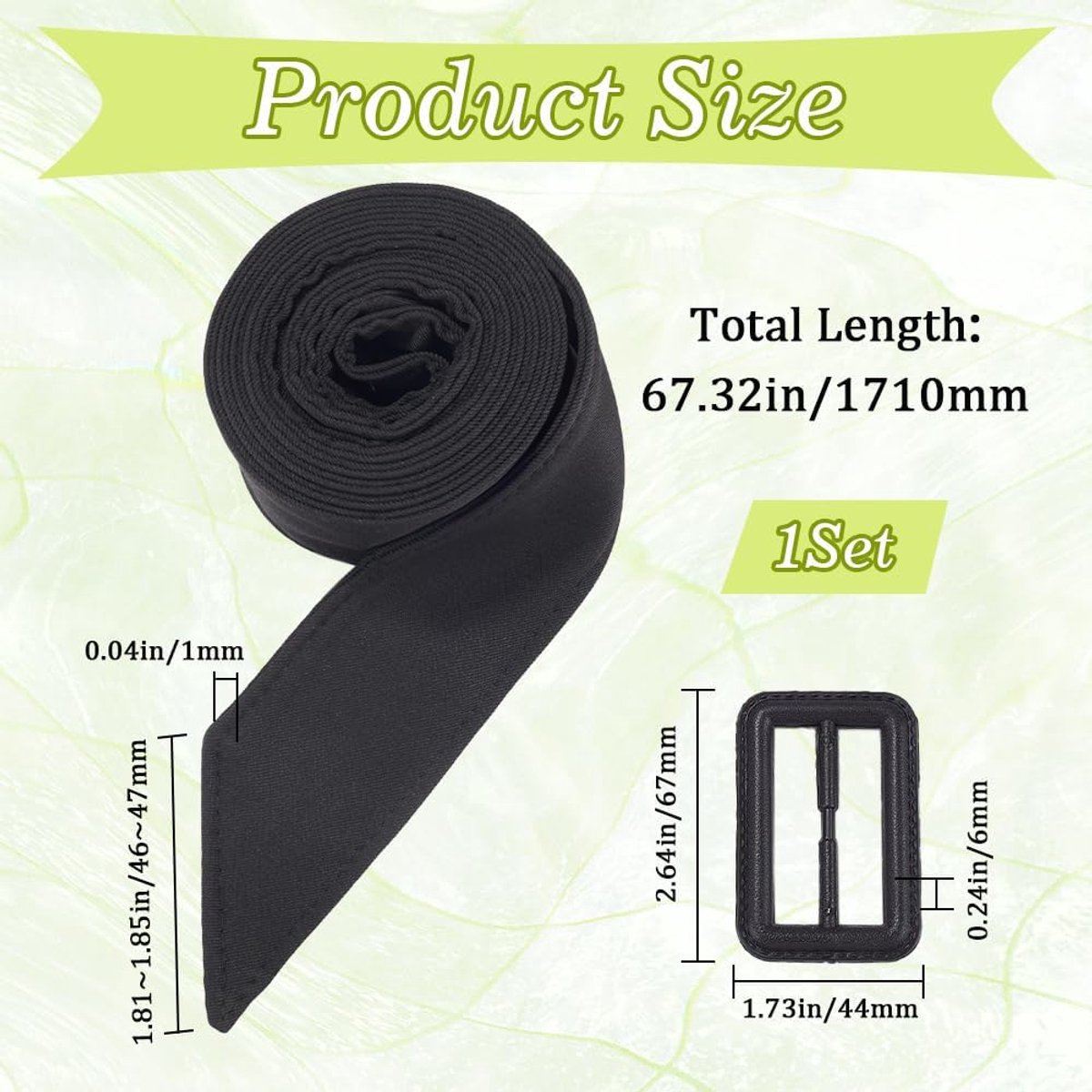 Women's trench coat belt 67 inch black polyester waistband replacement windbreaker wide bow waistband adjustable buckle belts for shirt dress bathrobe pajamas windbreaker overcoat coat - Image 2