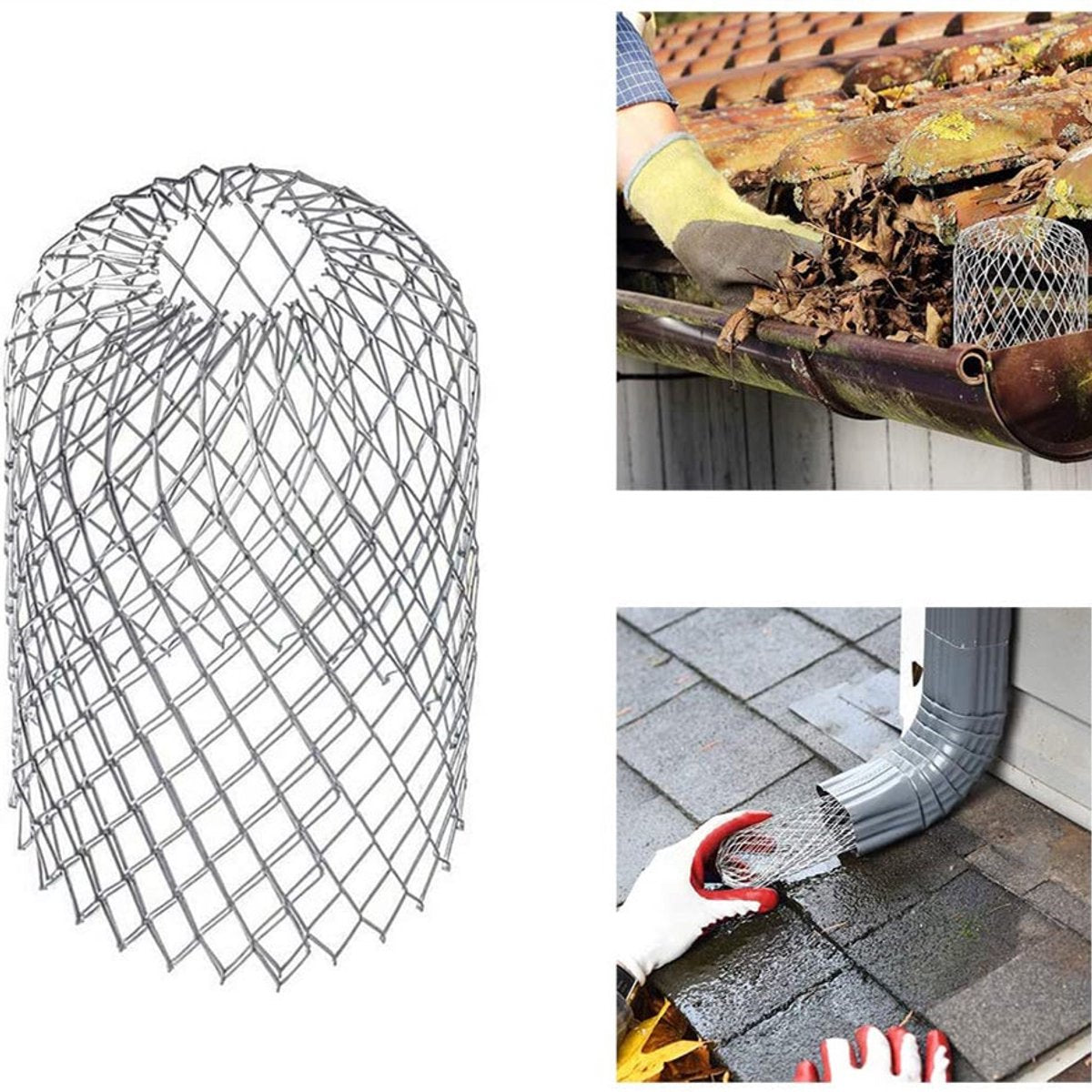 Gutter Leaf Filter 4-piece – Wire Mesh Guard, 10x17cm, gutter protector - Image 2