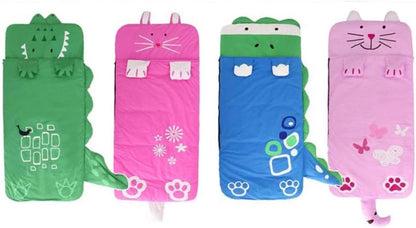 Children's Sleeping Bag 160x60cm – Cartoons, soft warm, green - Image 4