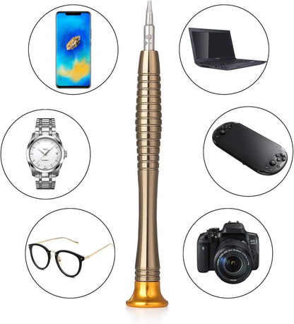 Screwdriver Set - 25-in-1 Repair Kit - Screwdriver Set with Protective Case - Professional Repair Kit for Mobile Phones, Laptops, and Glasses - Includes Torx, Y-, slotted, and triangle screwdrivers. - Image 2