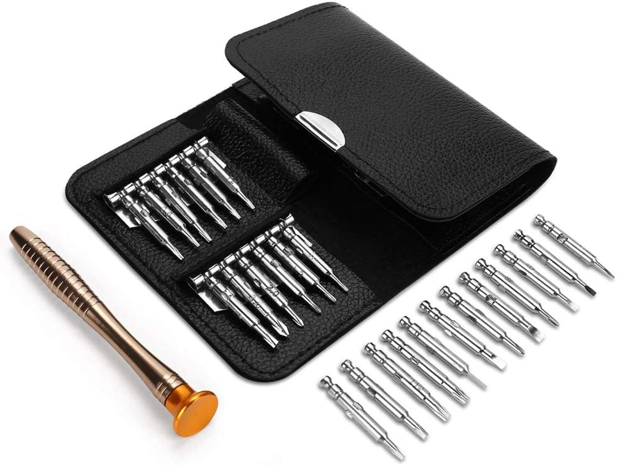 Screwdriver Set - 25-in-1 Repair Kit - Screwdriver Set with Protective Case - Professional Repair Kit for Mobile Phones, Laptops, and Glasses - Includes Torx, Y-, slotted, and triangle screwdrivers. - Image 5