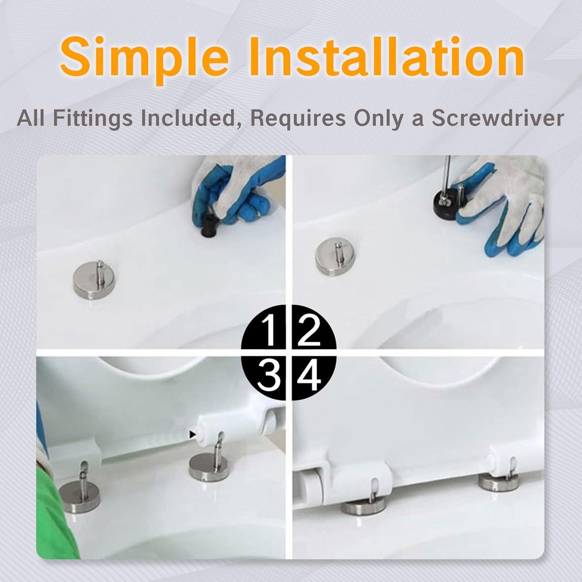 Toilet Seat Hinge Parts – Top-mounted, quick installation - Image 2