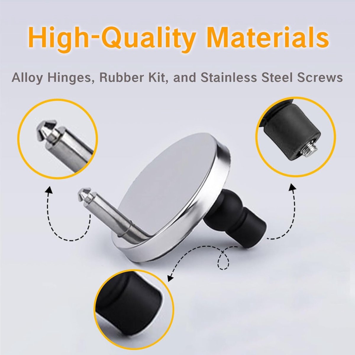 Toilet Seat Hinge Parts – Top-mounted, quick installation - Image 4