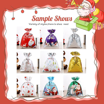 30 Pieces Christmas Bags - Christmas Gift Pouches - Christmas Gift Bags with Drawstring - 2026 New Foil Gift Bags - Holiday Gift Package with Drawstring, Decorative Gift - For the Holidays - Image 3