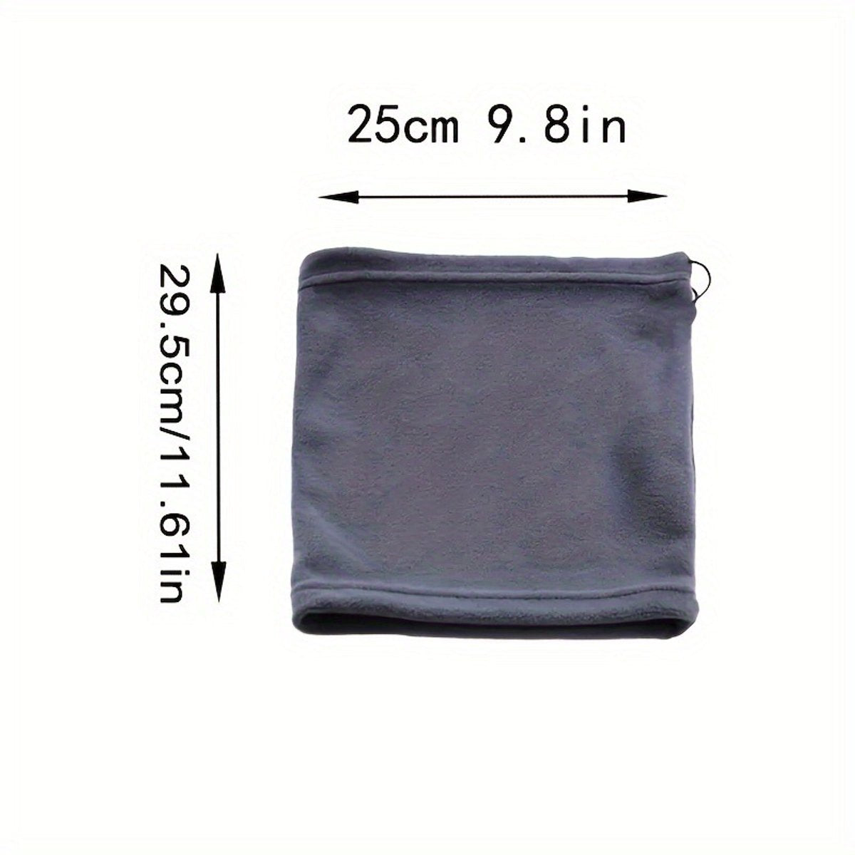 Multifunctional tubular scarf (black) - lined with warm fleece, can be used as a neck warmer or face mask - windproof and warm scarf - suitable for winter sports such as skiing, snowboarding, cycling, hiking, and ice skating - Image 4