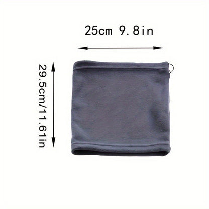 Multifunctional tubular scarf (black) - lined with warm fleece, can be used as a neck warmer or face mask - windproof and warm scarf - suitable for winter sports such as skiing, snowboarding, cycling, hiking, and ice skating - Image 4