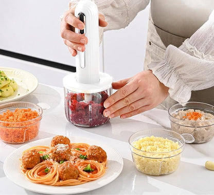 Food Processor - Cordless and USB-C Rechargeable - 4 Cups for Portion Control - Powerful Stainless Steel Blade - for Small Kitchens and Camping - Image 4