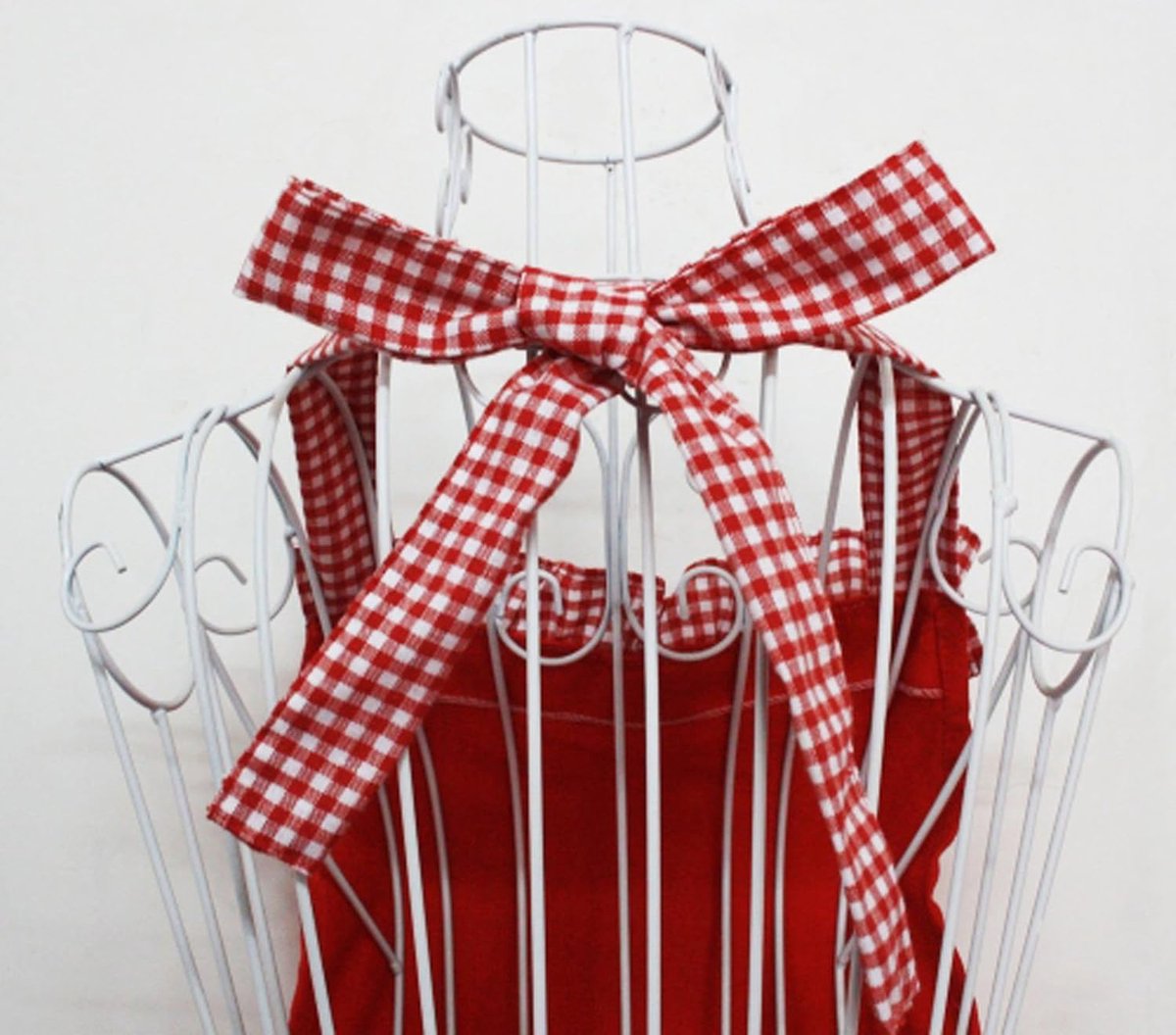 Kitchen Apron - Catering Apron - Pottery Apron - BBQ Apron - Painting Apron - Carpenter's Apron - flirty vintage aprons for womanly girls with pockets as a Mother's Day gift (red) - Image 3