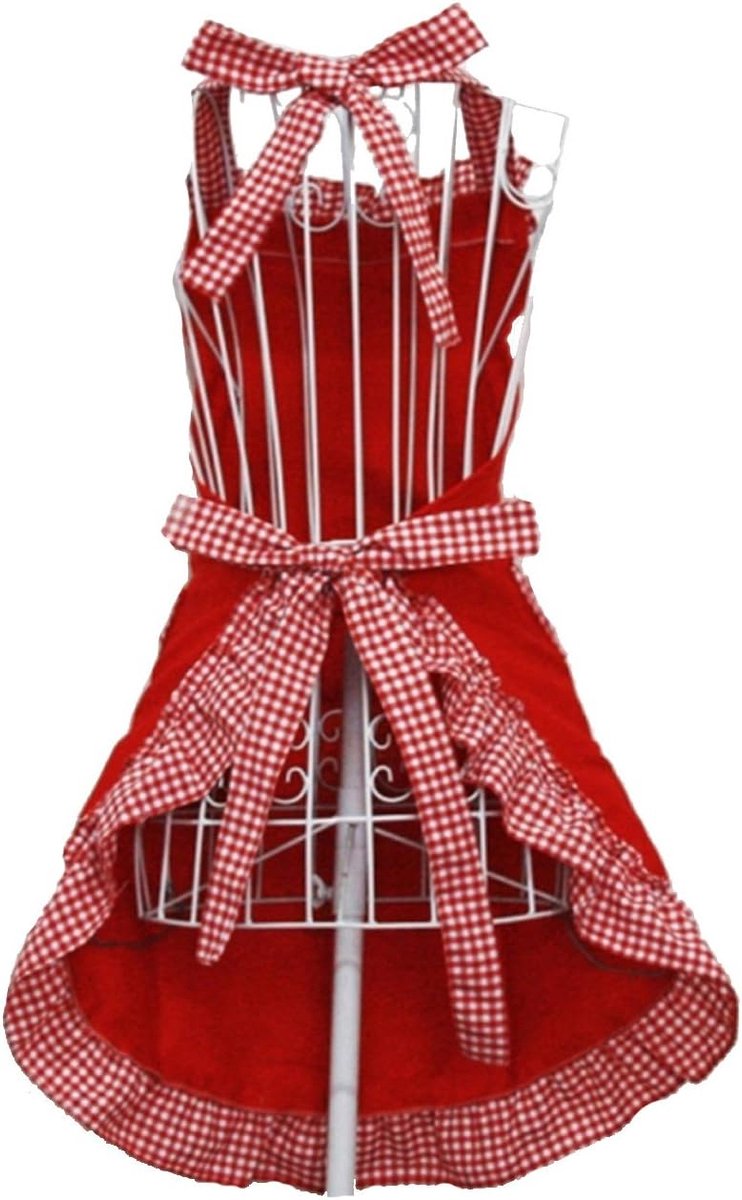 Kitchen Apron - Catering Apron - Pottery Apron - BBQ Apron - Painting Apron - Carpenter's Apron - flirty vintage aprons for womanly girls with pockets as a Mother's Day gift (red) - Image 5