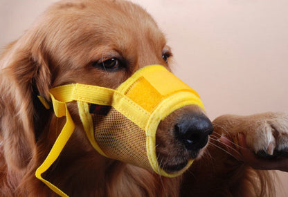 Muzzle for dogs - Soft, breathable - Small dogs, size XL yellow - Image 3