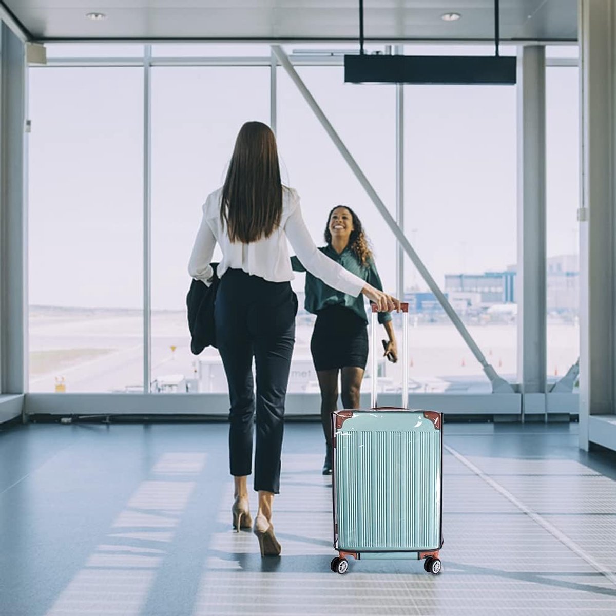 Transparent PVC Suitcase Protective Cover - 22 Inch - Anti-Dirt & Anti-Abrasion Dust Cover - Image 5