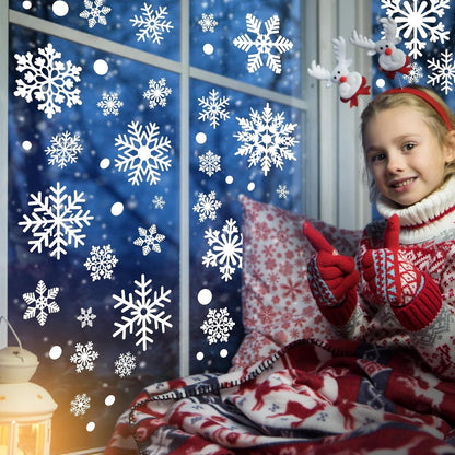 Reusable Christmas Window Stickers - Christmas Window Stickers - Christmas Window Stickers - Christmas Window Decoration - 116 stickers for the holidays, including 9 snowflake stickers - Suitable for winter interior decorations - Festive home decoration - Image 4