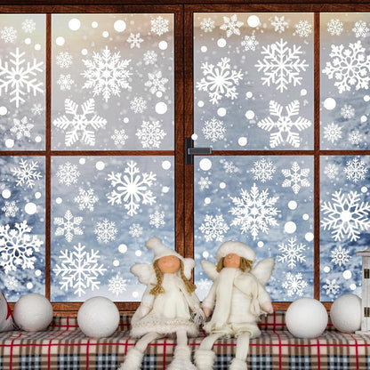Reusable Christmas Window Stickers - Christmas Window Stickers - Christmas Window Stickers - Christmas Window Decoration - 116 stickers for the holidays, including 9 snowflake stickers - Suitable for winter interior decorations - Festive home decoration - Image 5