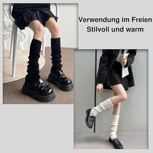 Winter leg warmers - Women's Oktoberfest leg warmers - Black women's leg warmers - Children's leg warmers - High knee socks and ankle warmers - Image 3