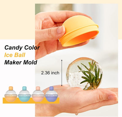 Silicone Ice Cream Ball Mold 4-Piece – Food Safe, for Whiskey - Image 2
