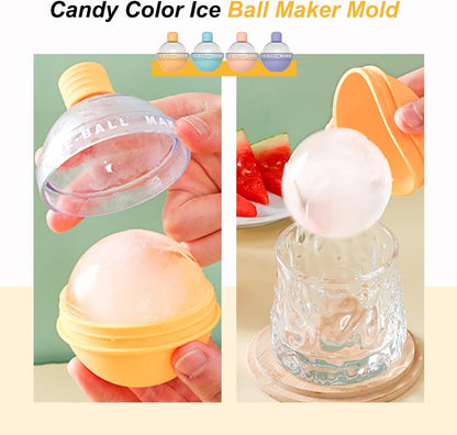 Silicone Ice Cream Ball Mold 4-Piece – Food Safe, for Whiskey - Image 3