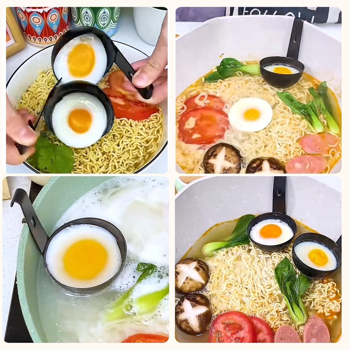 2-piece egg cooker - Stainless steel pan for poached eggs with hanging cups - Non-stick cookware for soft-boiled eggs and breakfast - Image 4