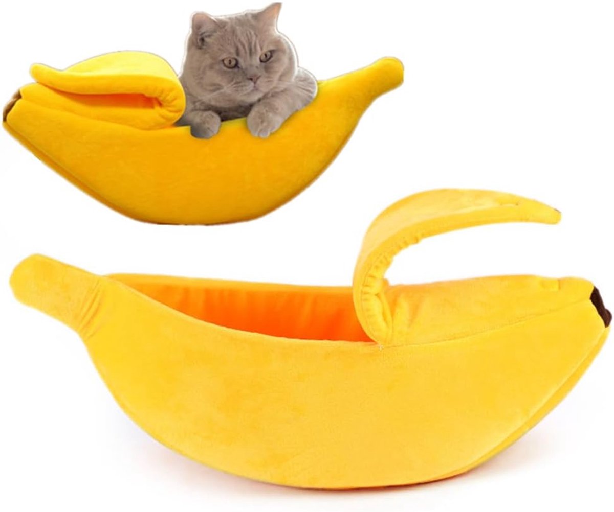 Cat Basket - Creative Cat Basket - and Cat Kennel - Warm and soft plush puppy mat - Cute fruit design for cats, kittens and dogs - 55 x 20 x 15 cm(M)
