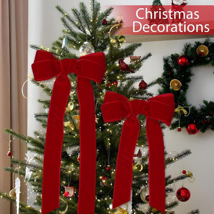Red Velvet Ribbon – 2.5cm×22.5m, for gifts/Christmas decorations - Image 4
