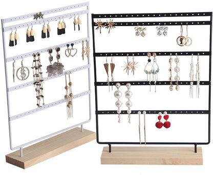 Jewelry Stand - White Jewelry Stand - with 110 Holes - Jewelry Stand - Jewelry Organizer - Holder for Watches/Bracelets/Necklaces - Jewelry Rack - Stair Organizer, Jewelry Stand, Display Stand - White - Image 2