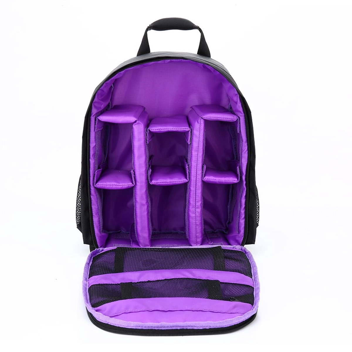 Professional waterproof DSLR camera backpack - Suitable for outdoor photography - Purple - Image 4