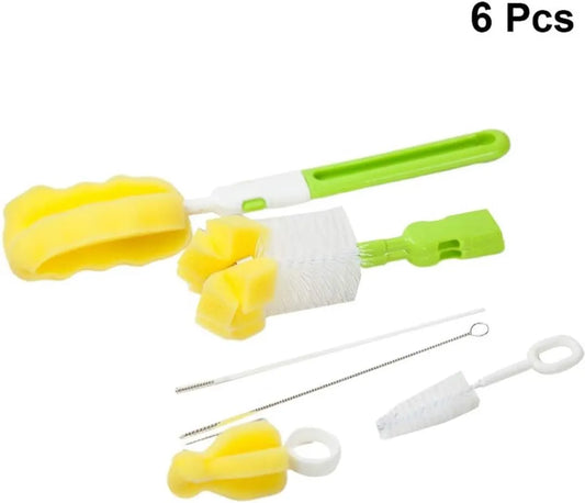6 pieces baby bottle brushes and feeding bottle cleaning brushes for babies, toddlers, and preschoolers (Random color) - Image 4